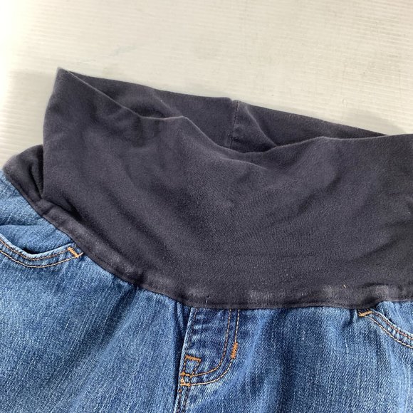 Gap Womens Maternity Jeans Size 2 Original Long & Lean Pull On Bootcut Blue - Picture 3 of 8